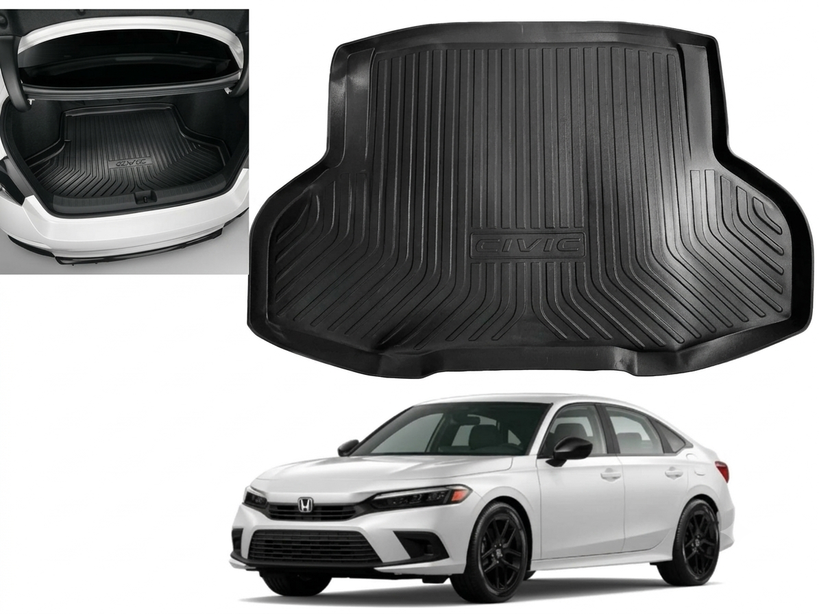 Premium Custom-Fit Trunk Plastic Mat for Honda Civic (2022 - 2026)