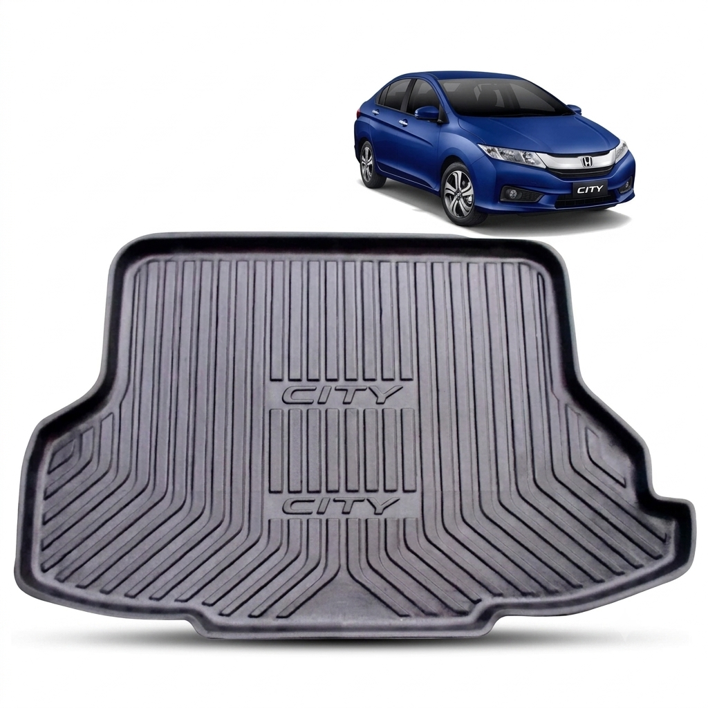 Honda City 2021-2026 TPE Trunk Mat – Diggi Tray Boot Liner, Custom Fit Waterproof