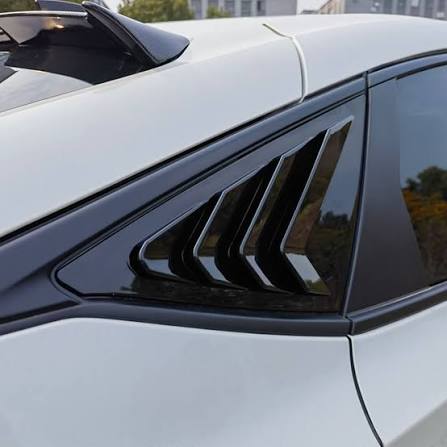 Honda Civic Rear Window Louver Lamborghini Style With Side Quarters 20