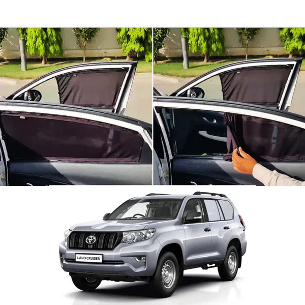 Toyota Prado FJ150 Custom Fit Railing Curtains Sun Shade - Parda-4pcs