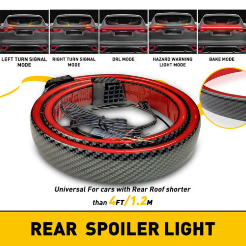 Universal Carbon Fiber LED Rear Wing Spoiler