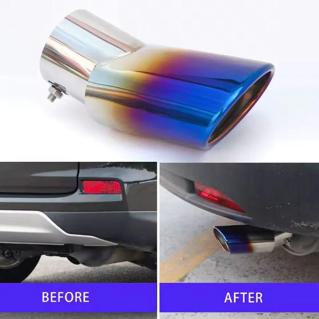 HKS Burnt Tip Silencer Pipe Half Blue