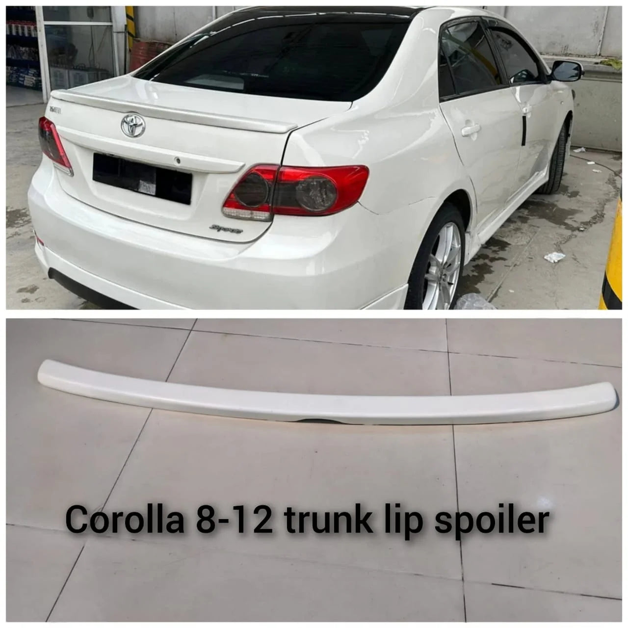 Toyota Corolla Lip Trunk Spoiler Abs Plastic