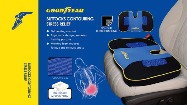 Seat Cushion Memory Foam Gel Tailbone Pain Relief Pillow